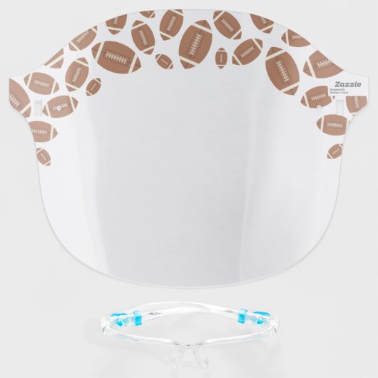 Cute Football Sports Face Shield (Front w/Glasses)