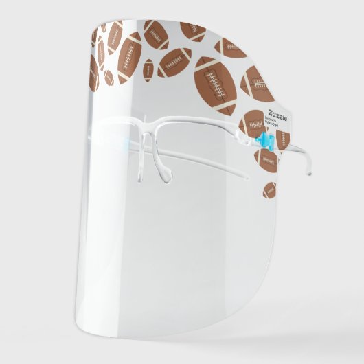 Cute Football Sports Face Shield (Front Left)