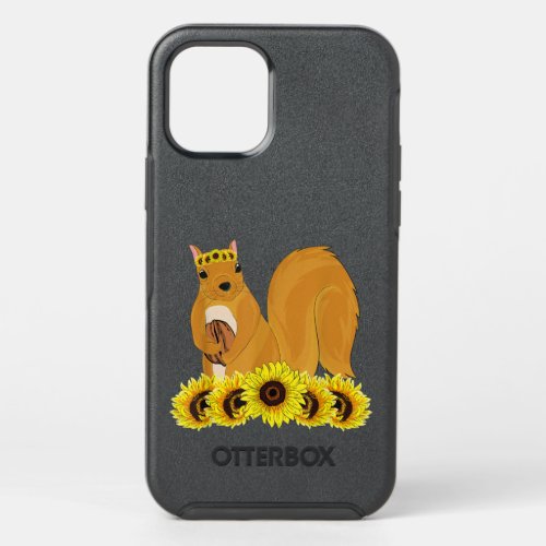 Cute Forest Animal Sunshine Sunflower Yellow Flowe OtterBox Symmetry iPhone 12 Pro Case