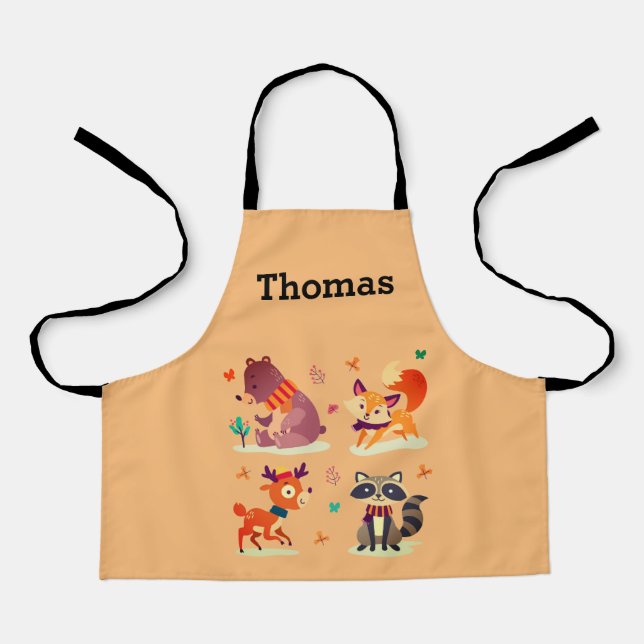 Cute Forest Animals Apron (Front)