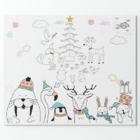 Forest Animals Wrapping Paper