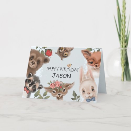 Cute Forest Animals  Card