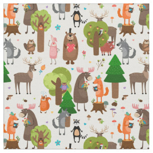 Cute Forest Animals Fabric