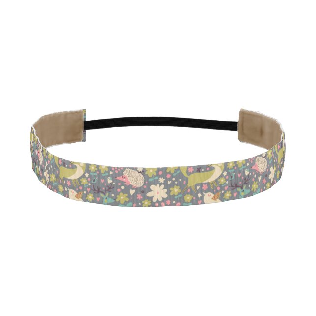 Cute Forest Animals Pattern Athletic Headband (Front)