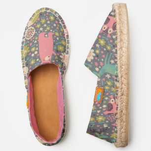 Cute Forest Animals Pattern Espadrilles