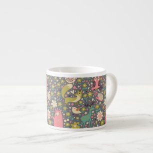 Cute Forest Animals Pattern Espresso Cup