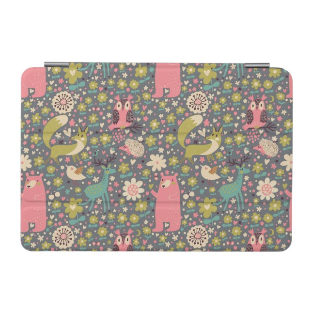 Cute Forest Animals Pattern iPad Mini Cover (Horizontal)