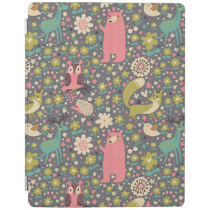 Cute Forest Animals Pattern iPad Smart Cover