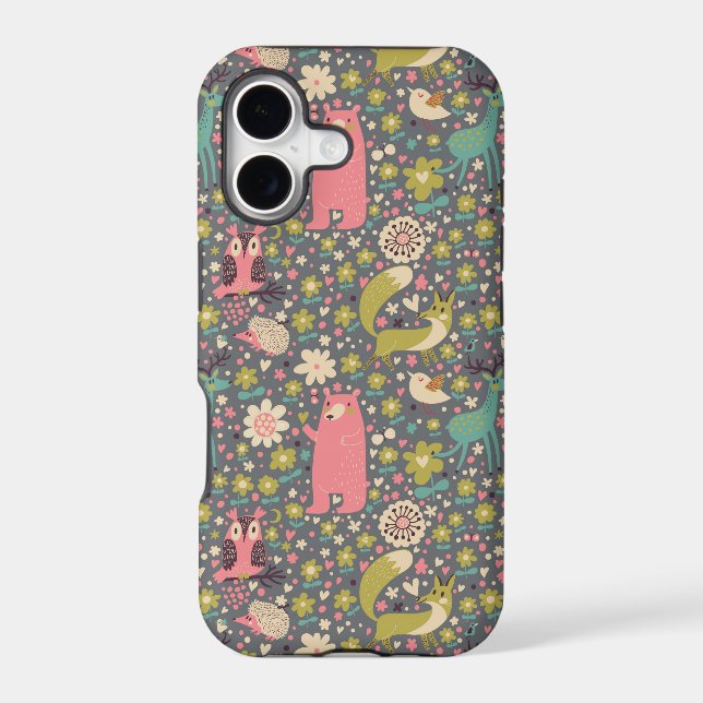 Cute Forest Animals Pattern Iphone Case (Back)