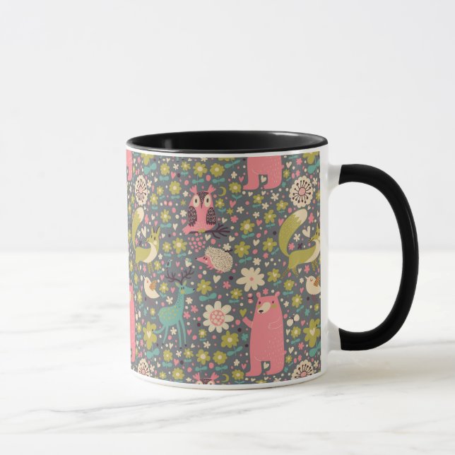 Cute Forest Animals Pattern Mug (Right)
