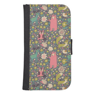 Cute Forest Animals Pattern Phone Wallet