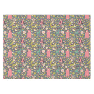 Cute Forest Animals Pattern Tablecloth