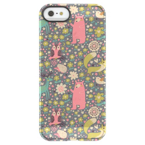 Cute Forest Animals Pattern Permafrost iPhone SE55s Case