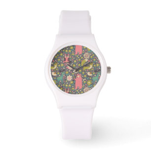 Cute Forest Animals Pattern Watch