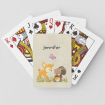 Cute Forest Animals Whimsical Cartoon Playing Cards at Zazzle