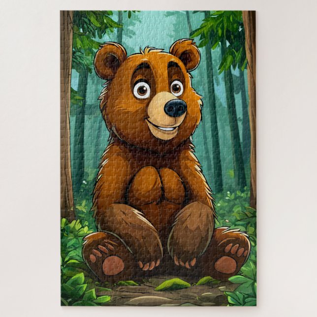 🧸 Cute Forest Bear Puzzle Adventure Gift ✨ (Vertical)