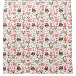 Cute Forest Critters Shower Curtain