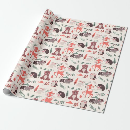 Cute Forest Critters Wrapping Paper
