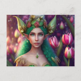 Cute Forest Elf, Postcard for Postcrossing
