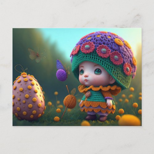 Cute Forest Elf Postcard for Postcrossing