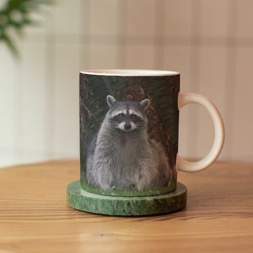 Cute Forest Raccoon Wildlife Photo Mug