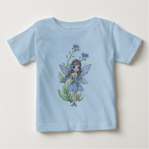 Cute Forget Me Not Flower Fairy Baby Onsie T-Shirt