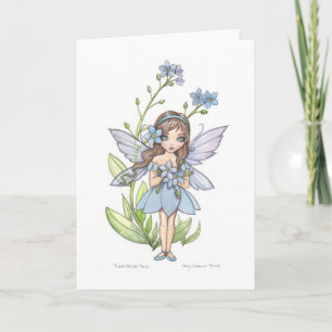 Cute Forget Me Not Flower Fairy Card