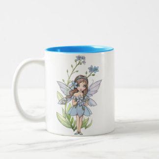 Cute Forget Me Not Flower Fairy Mug