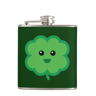 Cute Four Leaf Clover Flask