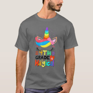 Cute Fourth Grade Unicorn Magical 4Th Grade Back T T-Shirt