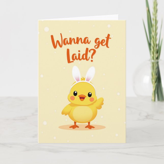 Cute Fowl Question Card (Front)
