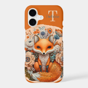 cute fox add monogram animal lovers iPhone 17 case