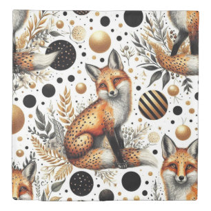 Cute Fox and Dots Seamless Duvet Cover