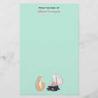 Cute Fox and Rabbit Woodland Creatures Drawing