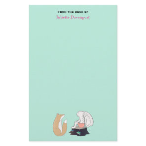 Cute Fox and Rabbit Woodland Creatures Drawing Stationery