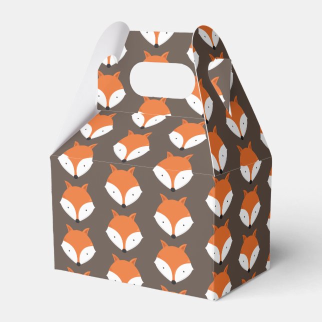 Cute Fox Animal Favor Boxes (Front Side)