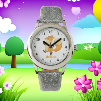 Cute Fox Animal Lover Watch by DoodlesGifts at Zazzle