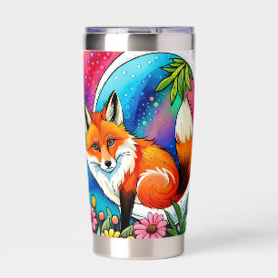 Cute fox animal lovers  insulated tumbler