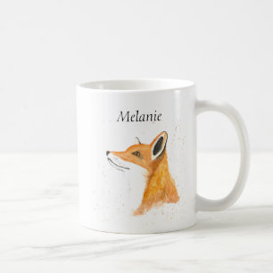 Cute Fox animal watercolor woodland wildlife Coffee Mug