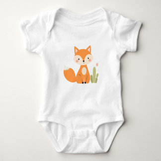 Cute Fox Baby Jersey Bodysuit