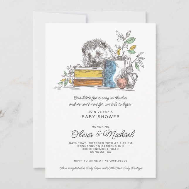 Cute Fox Baby Shower Invitation (Front)