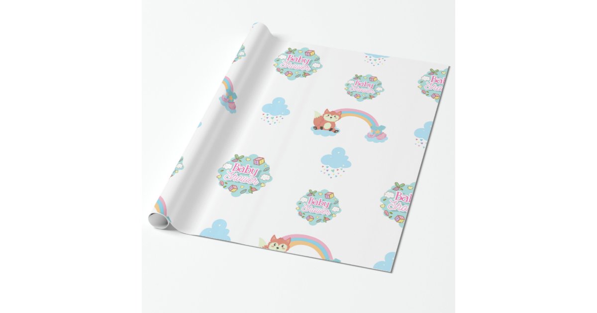 Whimsical Woodland Forest Animals Sage Greenery Wrapping Paper
