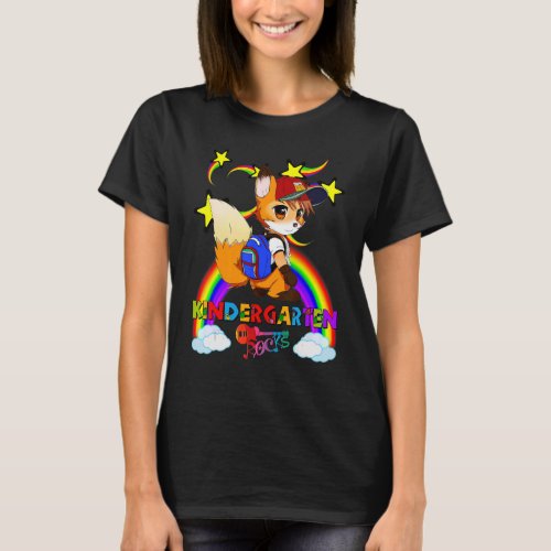 Cute Fox Backpack Baseball Cap Rainbow KINDERGARTE T_Shirt