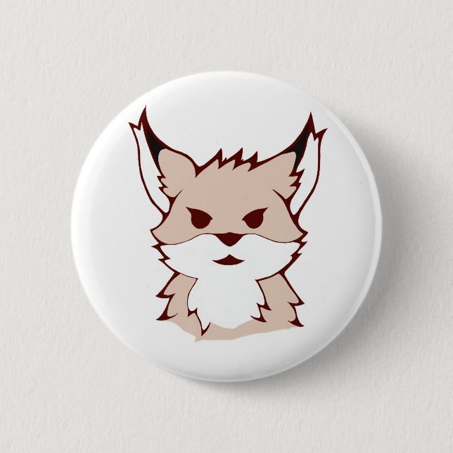cute fox badge button (Front)