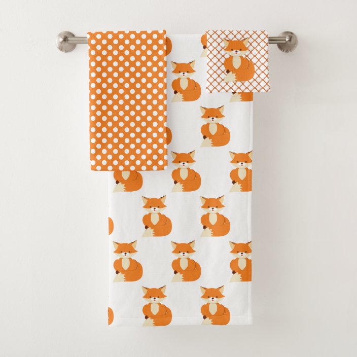 Cute Fox Bath Towel Set