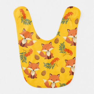  Cute fox bib in autumn colors for baby 