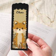 Cute Fox Bookmark Personalized