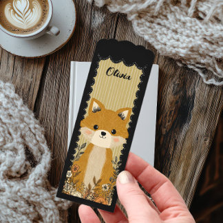Cute Fox Bookmark Personalized