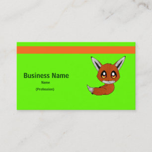 cute fox business card