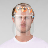 Cute Fox Cartoons Face Shield (Insitu)